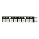 RGB LED stripe WS2812B med 8 adresserbare dioder 53mm med loddet kontakter