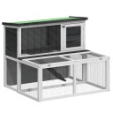 Vidaxl Kaninbur Grå 102X90X84.5 cm Heltre Furu
