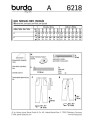 Burda 6218 - Bukse EUR: 44-54, US: 18-28