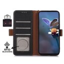 OnePlus 12 Lommebok-deksel i Lær med RFID Svart