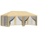  Teltduk med sidevegger 6 x 3 m Krem Polyester 190