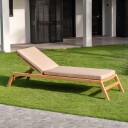 Stockamöllan Gunnaröd solseng Teak med beige pute Inkl. pute Natur