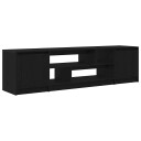  TV benk svart eik 188,5x41x50 cm konstruert tre