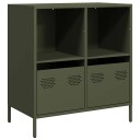  Skjenk olivengrønn 68x39x73,5 cm kaldvalset stål 8721102931192