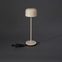 Konstsmide Lille Bordlampe LED USB Sandfarget 2200K/2700K dimbar