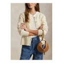Polo Ralph Lauren Cable Knit Wool Cashmere Cardigan   Cream   XL