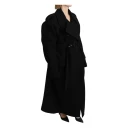 Dolce & Gabbana Virgin Wool Coat Svart XS