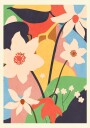 Abstract Art Landscape Flowers Plakat Plakat / 50x70cm