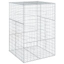Gabionkurv med deksel 100x100x150 cm galvanisert jern