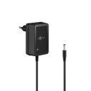 Goobay 12V 18W strømforsyning med 5,5x2,5mm kontakt og 1,5A kapasitet