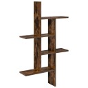vidaXL Vegghylle Røkt Eik 61 x 15 x 102 cm Konstruert tre
