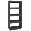 vidaXL Bokhylle/romdeler gr? 60x35x135 cm heltre furu