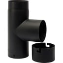 150 mm Metalbestos svart røykrør T-stykke 90° med sotskål black