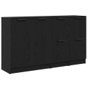  Sidebord Svart Eik 180 x 30 x 70 cm Konstruert tre
