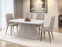 Novaj Spisebord uttrekkbart 180-256 cm - beige, hvit