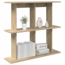 vidaXL Vegghylle Veggmontert Sonoma eik 100 x 20 x 75 cm
