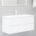 vidaXL Servantskap hvit 100x38,5x45 cm sponplate