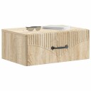  Vegghengt Nattbord med skuff 2 pcs Sonoma eik 49 x 34,5 x 20 cm