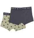 The New Boxershorts - 2-pack - TnDen nye - Te Cactus AOP - The New - 7-8 år (122-128) - Boxershorts Armygrønn Grønn Marineblå Svart