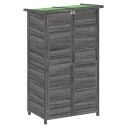 vidaXL Hageredskapsbod grå 83x57x140 cm heltre furu