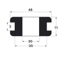 Sort gummigjennomføring ø30mm   Ø35mm Pris er pr stk