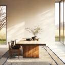 Ryetepper   Kairi Natural Cotton Shaggy beige/blå Størrelse: 140 x 200 cm
