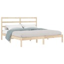 vidaXL Sengeramme heltre furu 200x200 cm