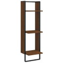  Vegghylle 3 etasjer brun eik 30x25x100 cm konstruert tre 8721012046412
