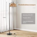 Gulvlampe med hengende skjerm og fotbryter 160 cm