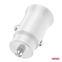 Amio 03872 Biloplader 2x USB A 2.1A Hvit