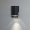 Konstsmide Pollux vegglampe 2xGU10 svart / dobbel