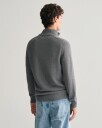 Bomullsgenser med half-zip DARK GREY MELANGE S