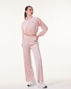 Bumpro Monogram Velour 1/2 Zip Pink Evening - L