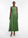 Topshop Julia Short Sleeve Strap Detail Midi Dress Grønn 38