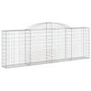 vidaXL Gabionkurver buede 8 stk 300x30x100/120 cm galvanisert jern