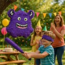 Northix Monster Piñata-sett med flaggermus og maske Festmoro for barn 10051636