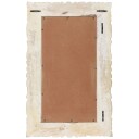 vidaXL Speil hvit 80x50 cm heltre mango