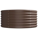 vidaXL Plantekasse pulverlakkert stål 296x80x36 cm brun