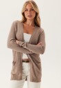 Vila Viril Open L/S Knit Cardigan Noos Beige M