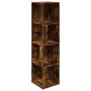 vidaXL Hjørneskap røkt eik 33x33x132 cm konstruert tre