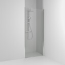 Svedbergs Skoga Dusjnisje Rett 86,3 cm, Sort Matt/Klarglass