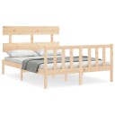 vidaXL Sengeramme med hodegavl 140x200 cm heltre
