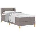  Sengebunn med madrass Taupe 80x200 cm Stoff