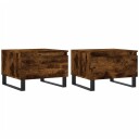  Salongbord 2 stk røkt eik 50x46x35 cm konstruert tre 8721012111981