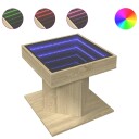  Salongbord med LED sonoma eik 50x50x45 cm konstruert tre 847562