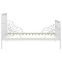vidaXL Utvidbar sengeramme hvit metall 80x130/200 cm