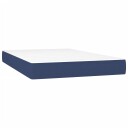 vidaXL Pocket Spring Sengepute Medium Blå 120x200x20 cm Stoff