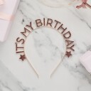 Club Green Hootyballoon Hårbøyle Happy Birthday Roségull i Metall One size HBMM379