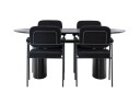 Venture Home Isolde Spisegruppe 180 cm Oval med 4 Yesterday Stoler Sort