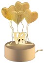 ExtraLink Fire Hjerter Natlys 3d Optisk Illusion til Soverom USB